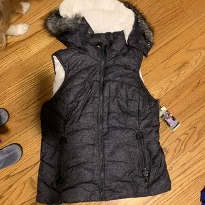 Charcoal Sherpa vest